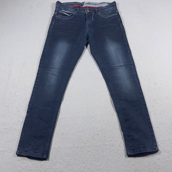 Spykar Denim Jeans W34 L30 Slim Fit Whiskered  Blue Dark Wash Casual Menswear - Picture 1 of 12